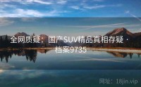 全网质疑：国产SUV精品真相存疑 · 档案9735