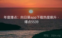年度爆点：向日葵app下载热度飙升 · 爆点5539