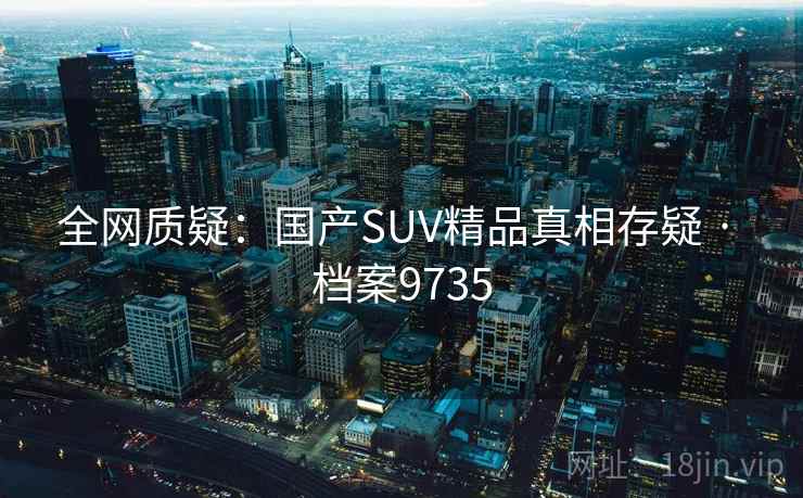 全网质疑：国产SUV精品真相存疑 · 档案9735